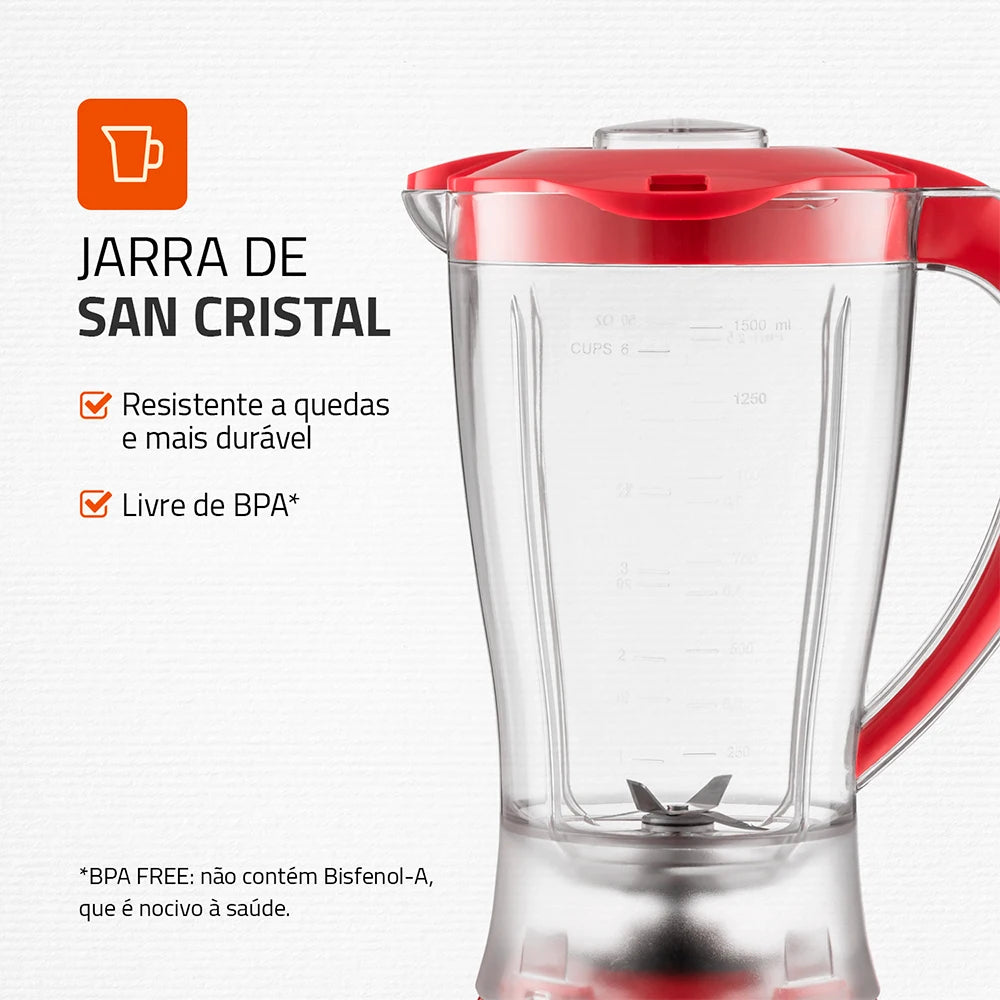 Mondial Turbo Power Filter L-77 Red 127V Blender