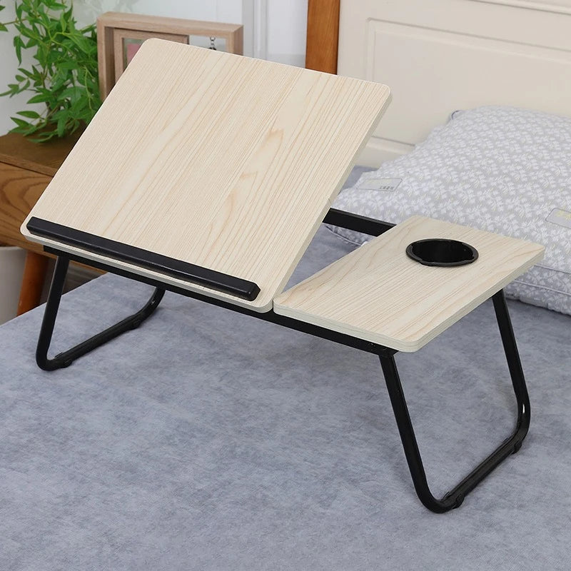 Computer Lazy Desk with Ergonomic Design, Integrated Foldable Table with Adjustable Height, Compact and Practical