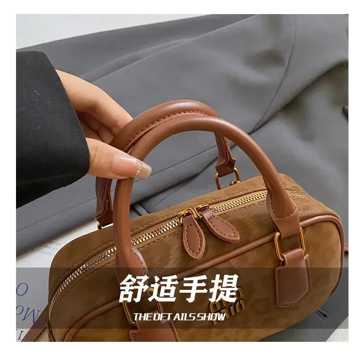 Women's Square Leather Satchel Handbag | Tote Shoulder Crossbody Purse & Diaper Bag