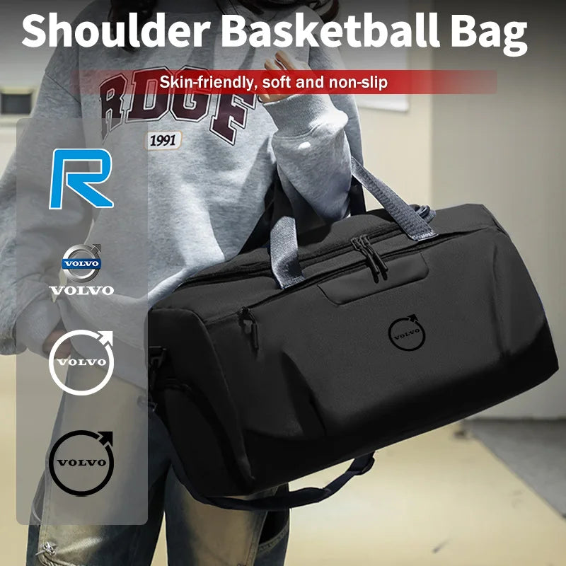 Car Logo Gym Bag Waterproof Outdoor Sports Bag Golf Travel Backpack For Volvo XC90 XC60 C30 T6 S60 C70 XC40 V40 XC70 V70 V60 V50