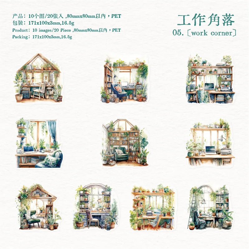 20pcs/lot Kawaii Stationery Stickers everyday household chores sticker pack DIY Craft Scrapbooking Album Junk Journal