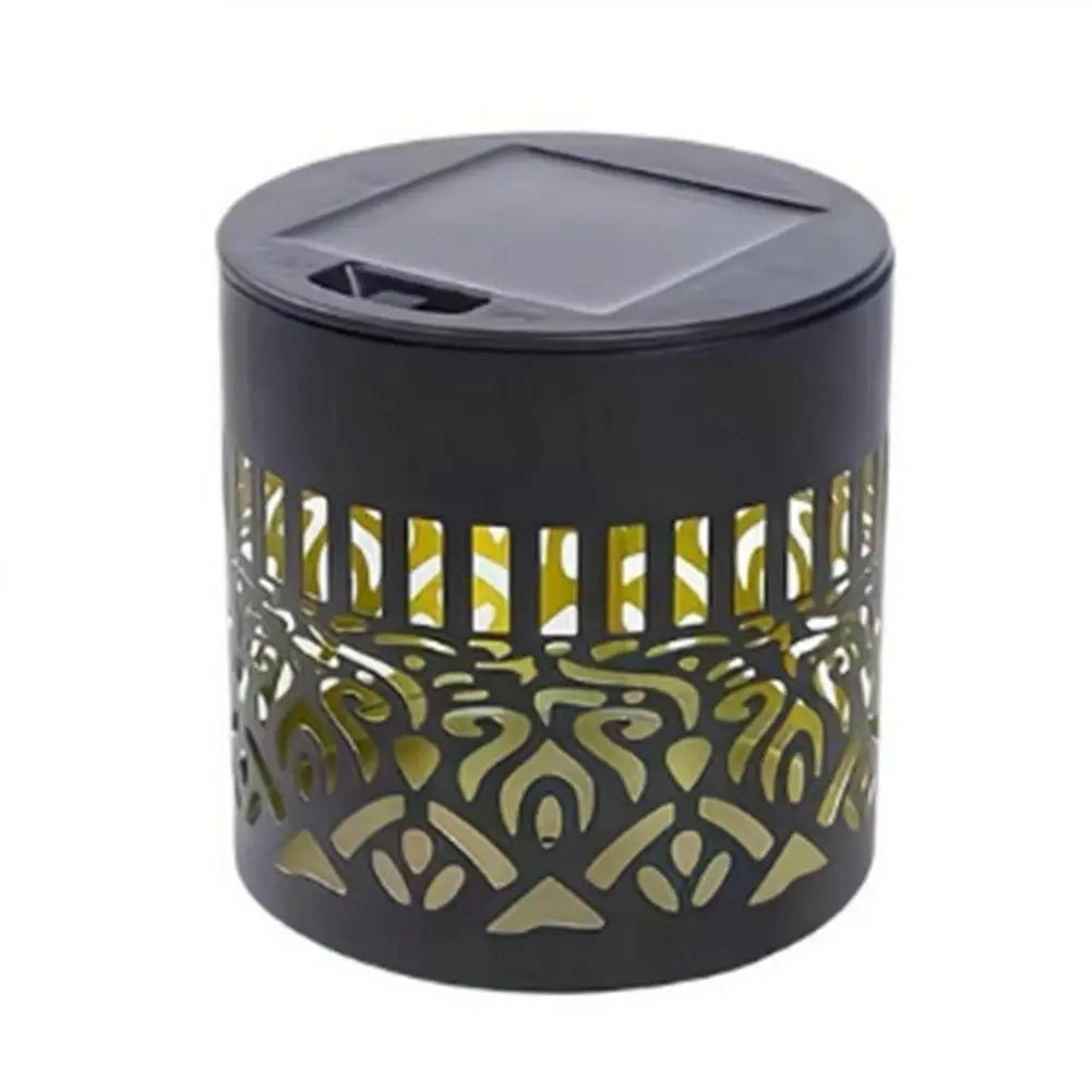 Solar Mandala Projection Waterproof Lantern, Hollow LED Wall Light for Backyard Pathway Courtyard Outdoor Night Decor