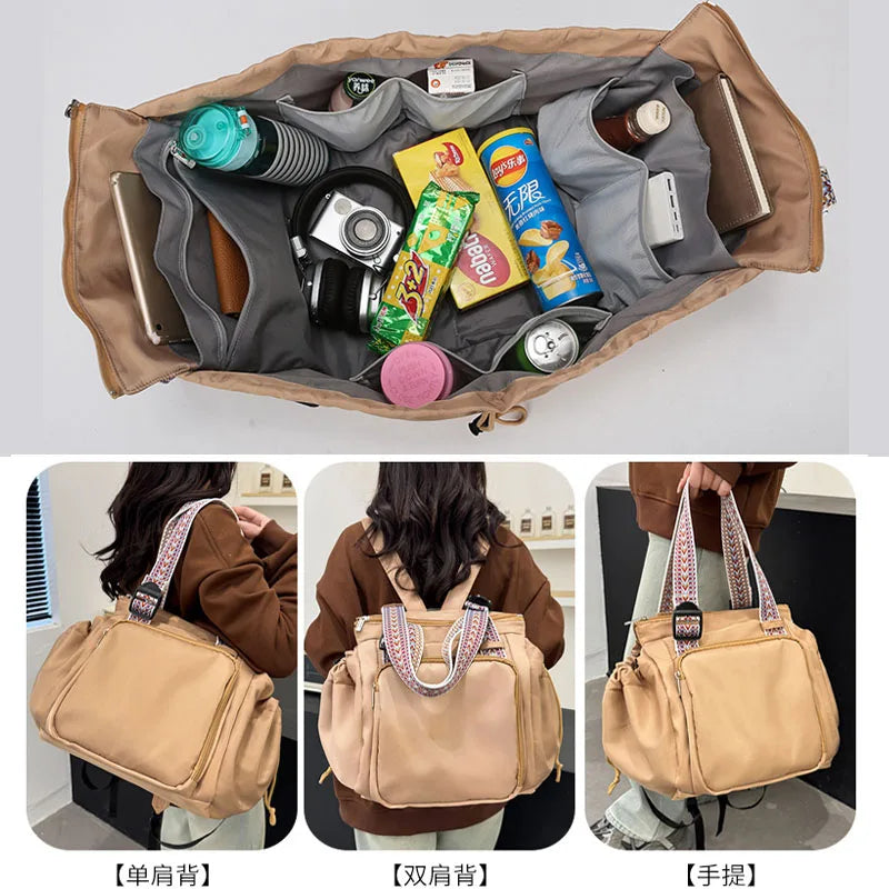 Baby Diaper Bag Multi-pocket Travel Duffel Bags Foldable Gym Bag Women Hand Luggage Airport Bags Mom Stroller Maternity Totes