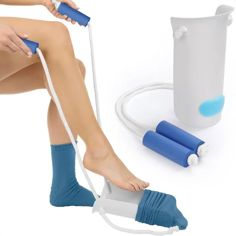 No bending Sock Aid Easy On and Off Stocking Slider Donner Pulling Assist Device Sock Helper Aid Tool Portable Sock Wearing