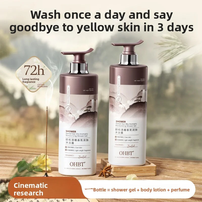 OHBT Fragrant Shower Gel, Long Lasting Fragrance Deep Cleansing Body Wash, Moisturizing Refresh Smooth Exfoliating 800g