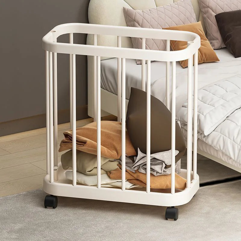 Home Portable Yoga Mat, Fitness Equipment Storage Basket, Snacks and Toys Storage Cart, Large Capacity Storage Clothes Rack