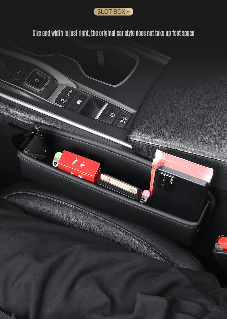 For Mazda BT50 BT-50 MX-5 RF Car Seat Gap Storage Box Key Card Phone Reserved Charging Cable Hole Sundries Organizer Accessories