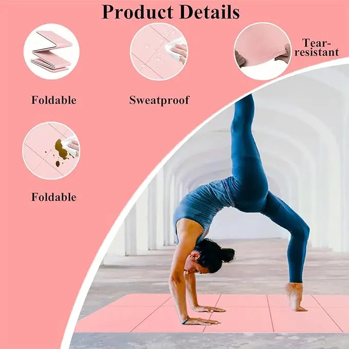 4MM Thick Convenient Yoga Mats Soft Anti Slip EVA Ultralight Indoor Fitness Exercise Foldable Gym Pilates Mat Fitness Equipment