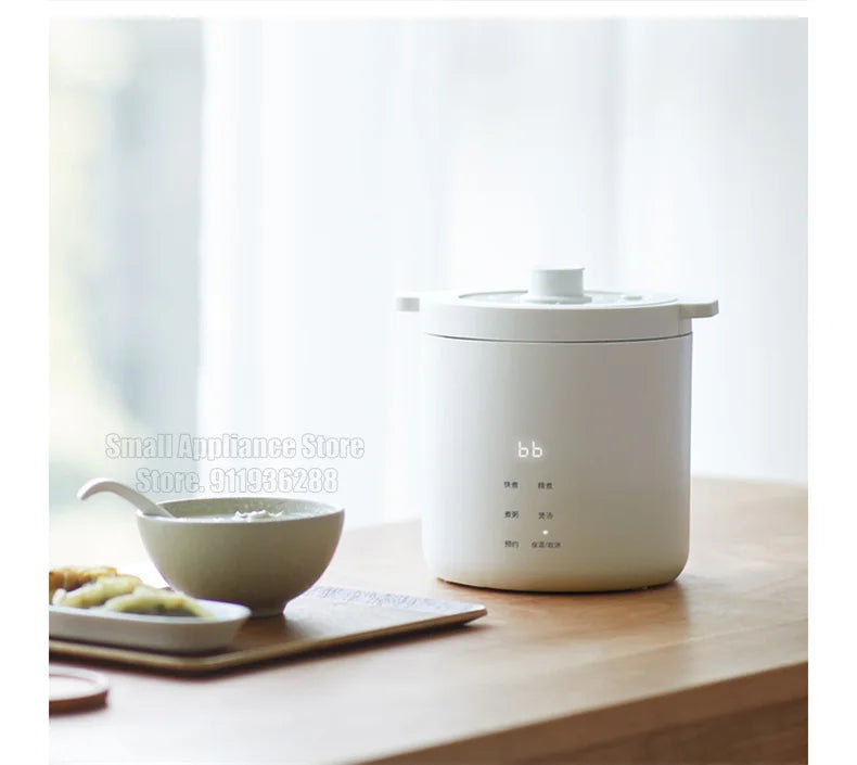 Olayks Rice Cooker 1.2L Multifunctional Electric Cooker 25min Fast Cooking For Dormitory Office Mini Portable Electric Hot Pot