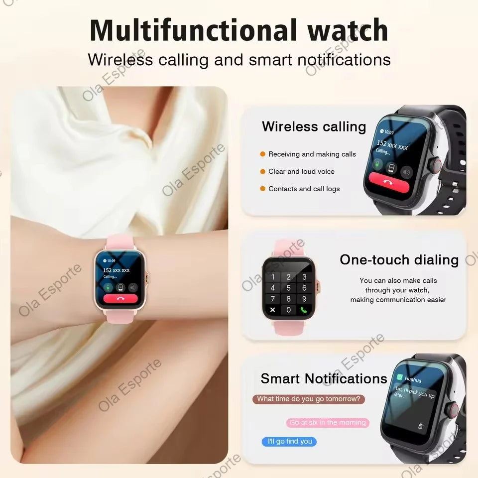 2025 New Smart Watch 1.83-inch HD Display Bluetooth Call Message Alert Sports Mode Smartwatch For Men Women Wristwatches Gifts