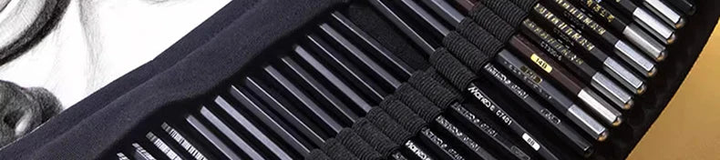 Sketching Pen Set Drawing Kit Student Portable Pen Curtain Charcoal Pencil Sketch Pencil Charcoal Stick Sharpener Eraser Set Box