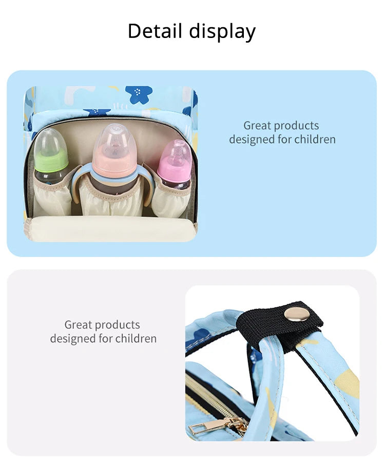 New Fashoin Maternity Bag for Babies Mummy Large Capacity Diaper Bag Backpack Waterproof Outdoor Travel Stroller Baby Cart Bag