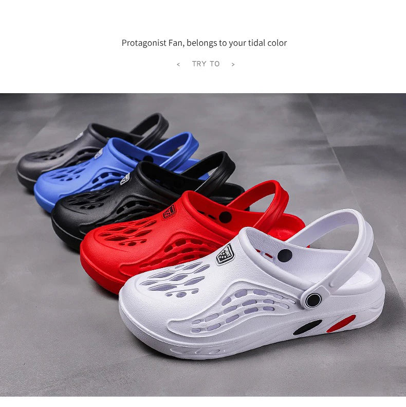 Large Size 36-49 Trend Summer Sandals For Men White Comfortable EVA Casual Clogs Man Lightweight Anti-slip Men's Beach Slippers