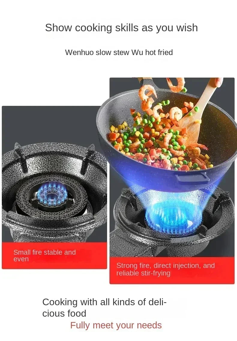 Powerful Gas Stove for Home and Commercial Cooking - Compatible with Natural Gas and LPG AN