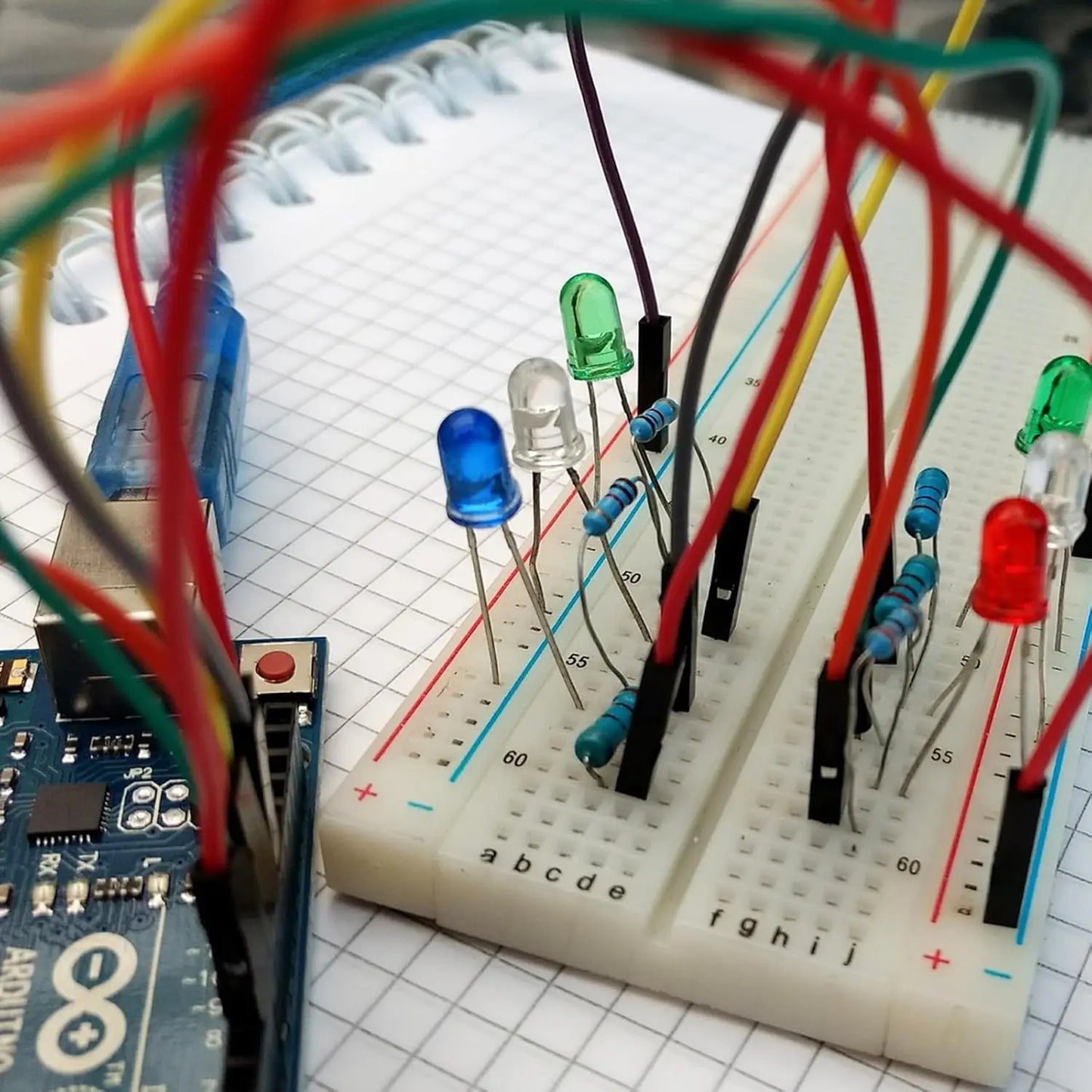 6pcs Solderless Breadboard Small Breadboard 170 Tie Points Prototype PCB Bread Board Electronics Self Adhesive Plates