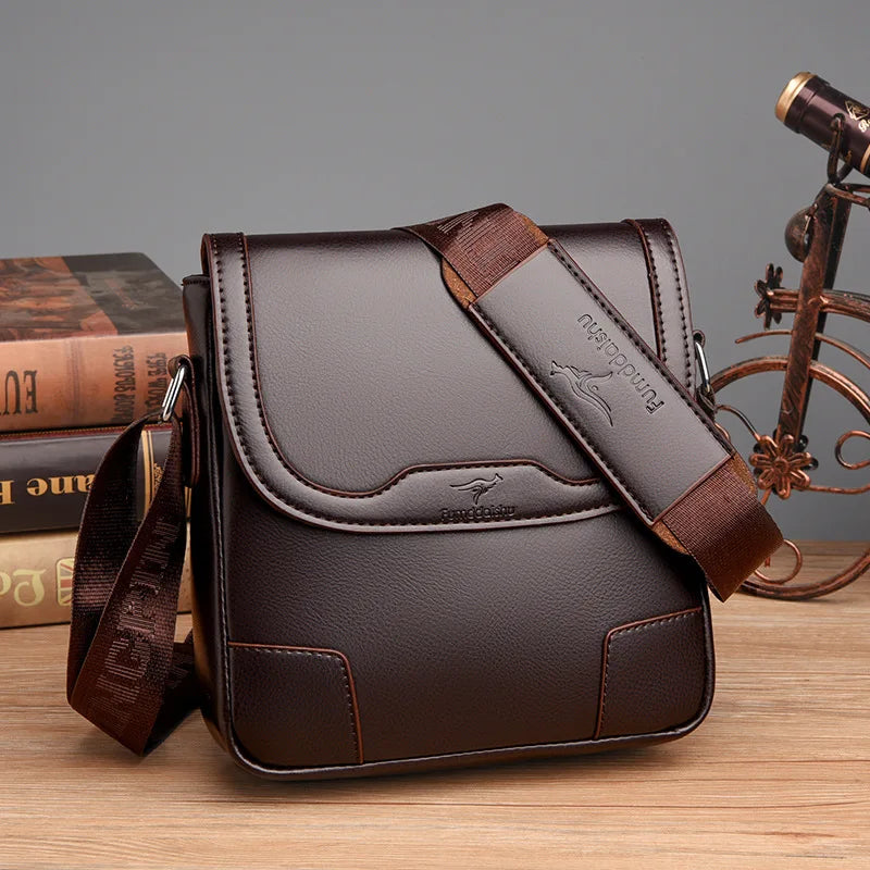 Luxury Brand Men Leather Shoulder Bags Waterproof Business Handbag Travel Tote Crossbody Cross Body Messenger Bag Pack For Male
