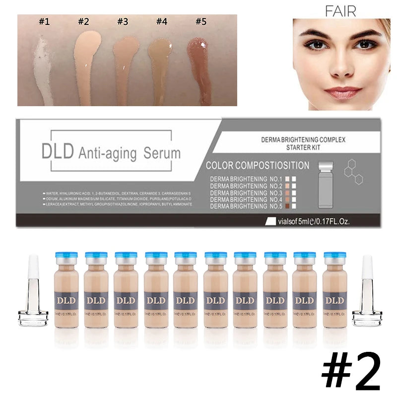 10 vials Korean 5ml BB Cream Glow Beginner Starter Kit Facial Moisturising Sunscreen Essence Foundation Cream Skin Care