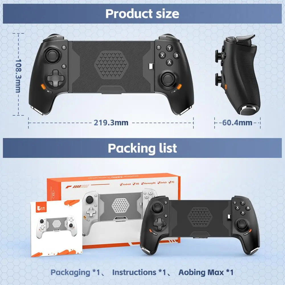 Stretchable Mobile Game Controller For IPhone Android PC Wireless Phone Controller USB-C Plug And Play Gaming Control