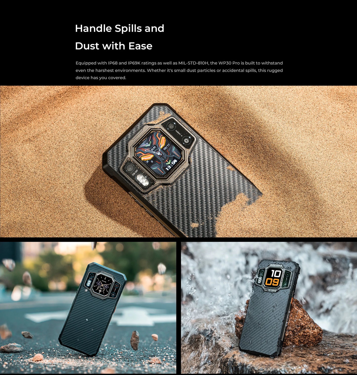 Oukitel WP30 Pro 120W 5G Rugged Smartphone android 13 12GB+512GB 11000 mAh 6.78" FHD+ Mobile Phone 108MP Cell Phone Global