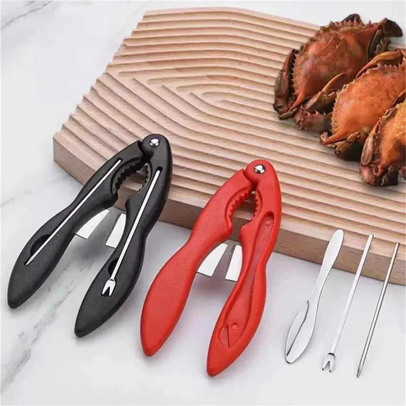 Creative Lobster Cracker Crab Claws Sheller Walnut Clip Sea Food Tool Lobster Clamp Pliers Clip Home Kitchen Seafood Tools 4pcs
