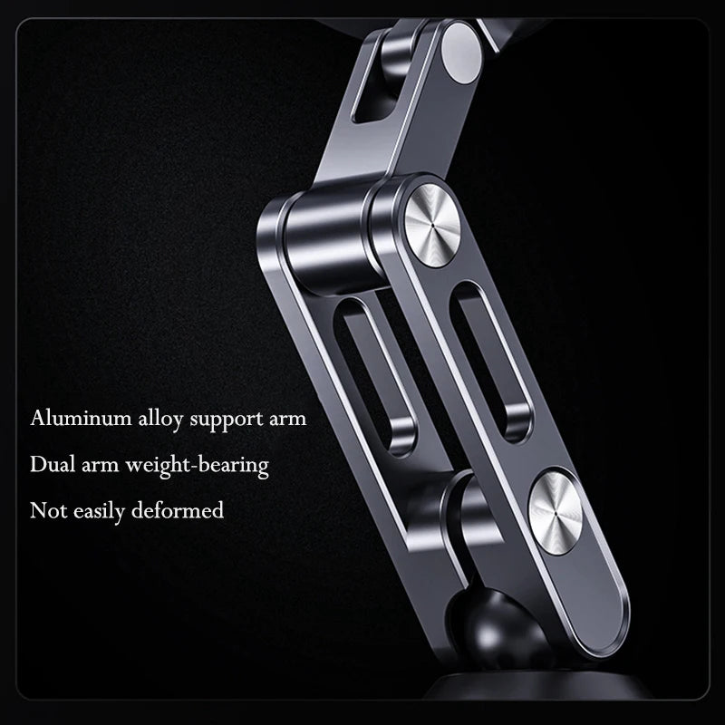 Magnetic Car Phone Holder, Mechanical Vacuum Suction Phone Holder, 360°Rotating Folding Car Navigation Gym Streaming Bracket