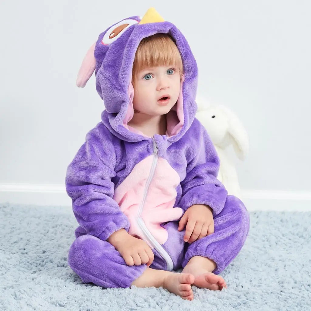 Baby Kigurumi Dragon Cow Monkey Animal Cosplay Costume Baby Girl Pajamas Winter Plush Jumpsuit for Toddler Boys 1 to 2 3 4 Years
