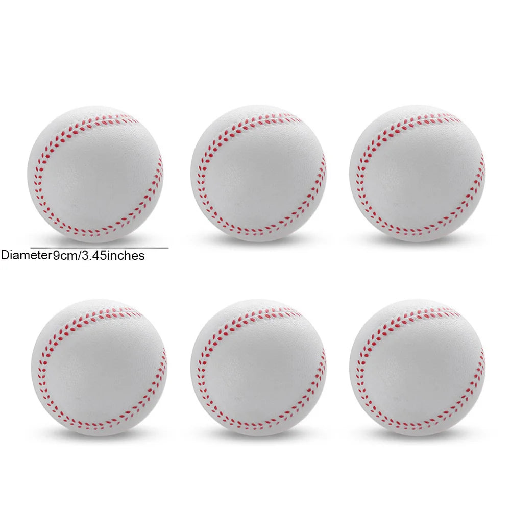 6pcs PU Soft baseball, 9cm Foam Stretch Ball, PU Foaming Sponge Ball, Bouncy Baseball Balls, Team Practice Baseball for Beginner