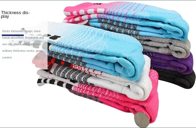 Sport Cycling Basketball Socks Compression Running Man Black Trend Breathable Long Hiking Damping Athletic Professional Big Kids