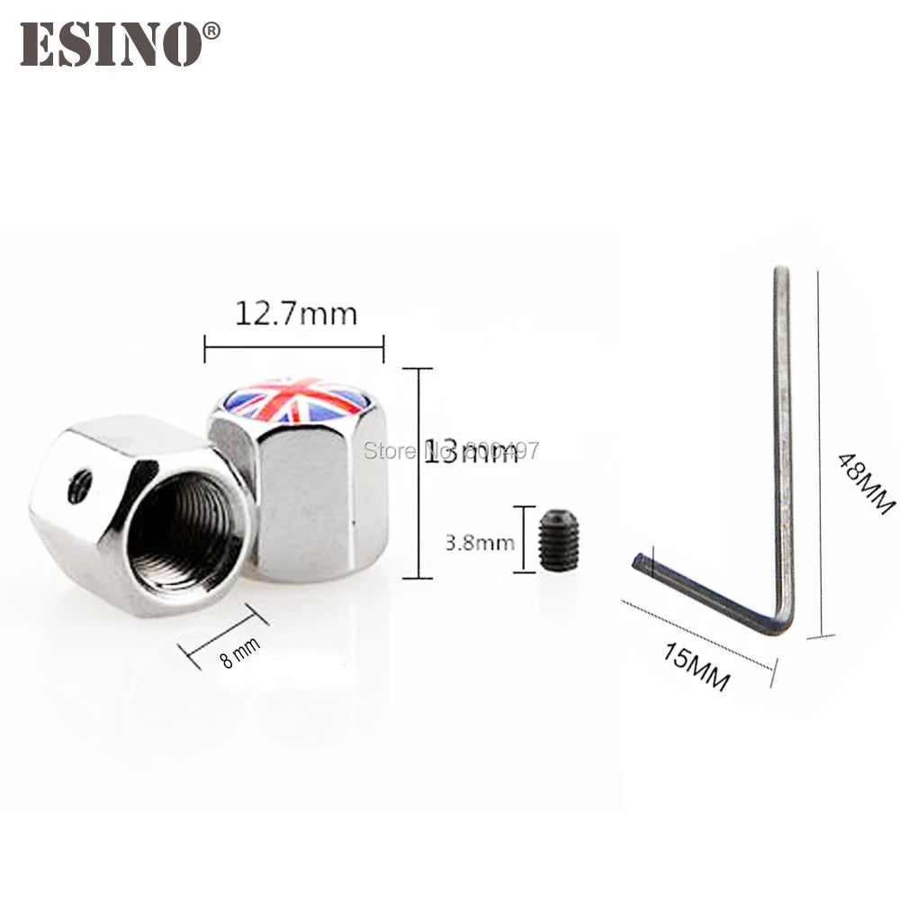 4 x Car Styling Funny Middle Finger Anti-theft Stainless Wheel Tire Valve Stems Caps Car Wheel Tire Stem Air Valve Caps