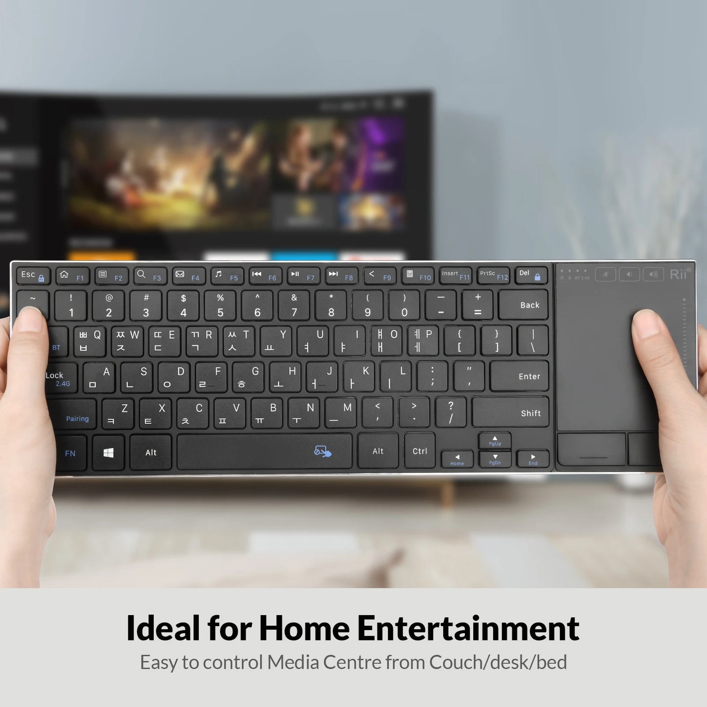 Wireless Touch Keyboard with Standard Keys Ultra-thin Business Bluetooth Touch Keyboard for PC Computers Office Keyboards