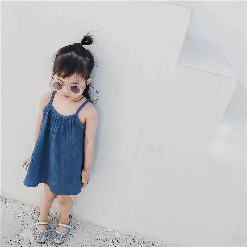 Cute Cotton Baby Dresses One-piece Summer Beach Sundress Muslin Dress for Girls Christening Carnival Costume Baby Newborn Items