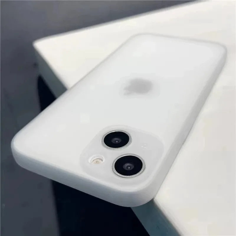 Soft Utrathin Matte Phone Case For iPhone 11 12 13 14 15 Pro Max X Xs Max XR 7 8 Plus Mini Transparent Bumper Cases Cover