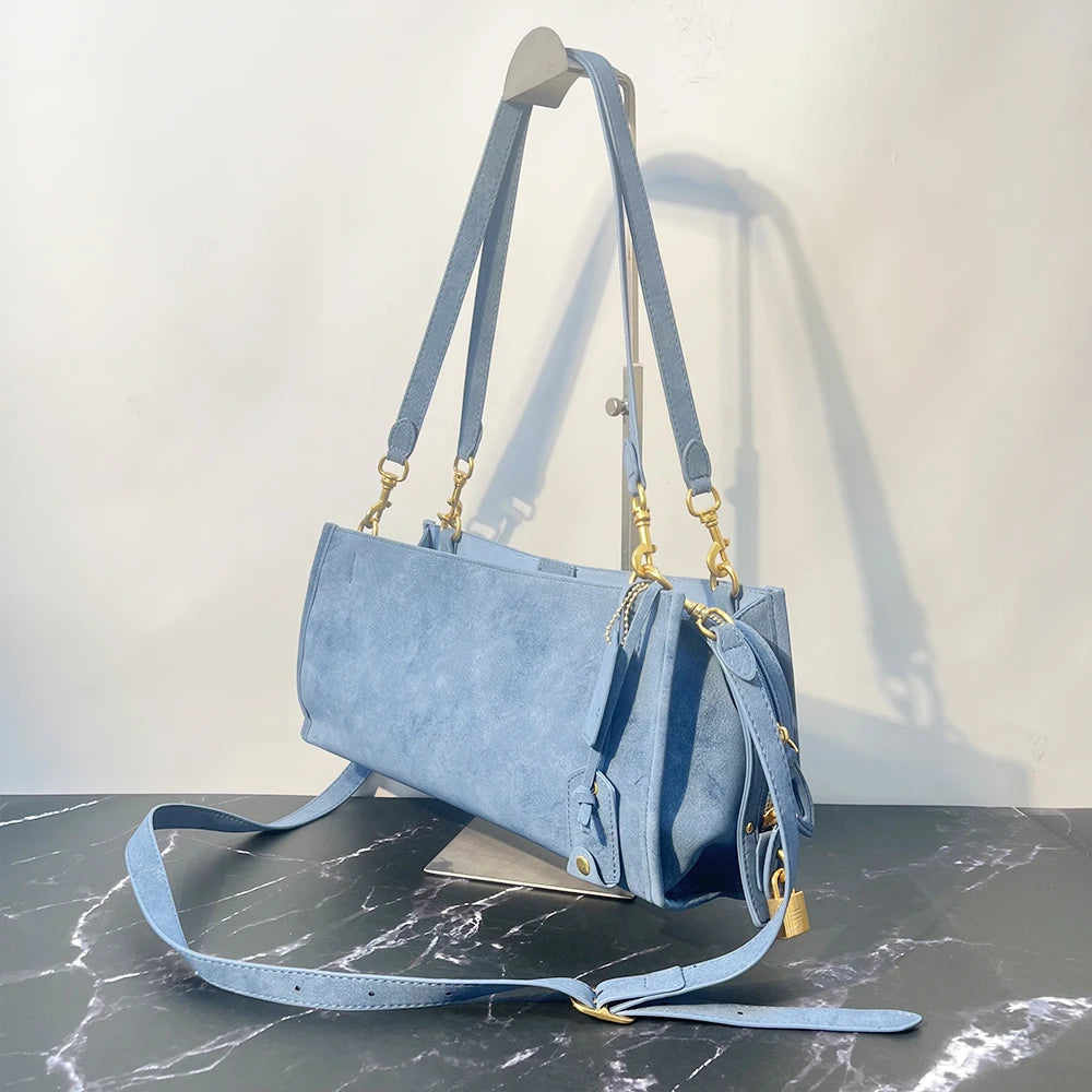 Luxury Designer Lock-Decorated Handbag for Women with Premium PU Leather Single Shoulder Bag And Wallet Crossbody Bag