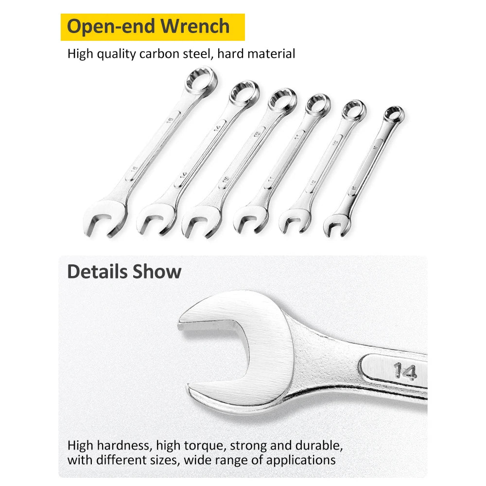 108 Piece Tool Set General House hold Hand Tool Kit with Plastic Toolbox Storage Case Used to Car repair And home Repair