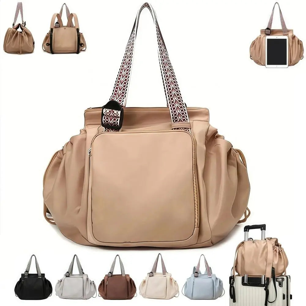 Multifunctional Travel Storage Bag Cradle Design Lightweight Women's Backpack Large Capacity Oxford Cloth Tote Bag