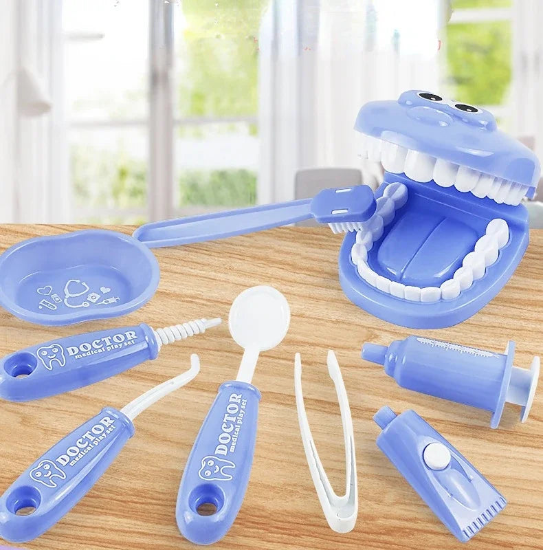 Children Montessori Toys Parent-child Interaction for Girl Boy Dentist Check Teeth Model Doctors Role Play Baby Montessori Toys