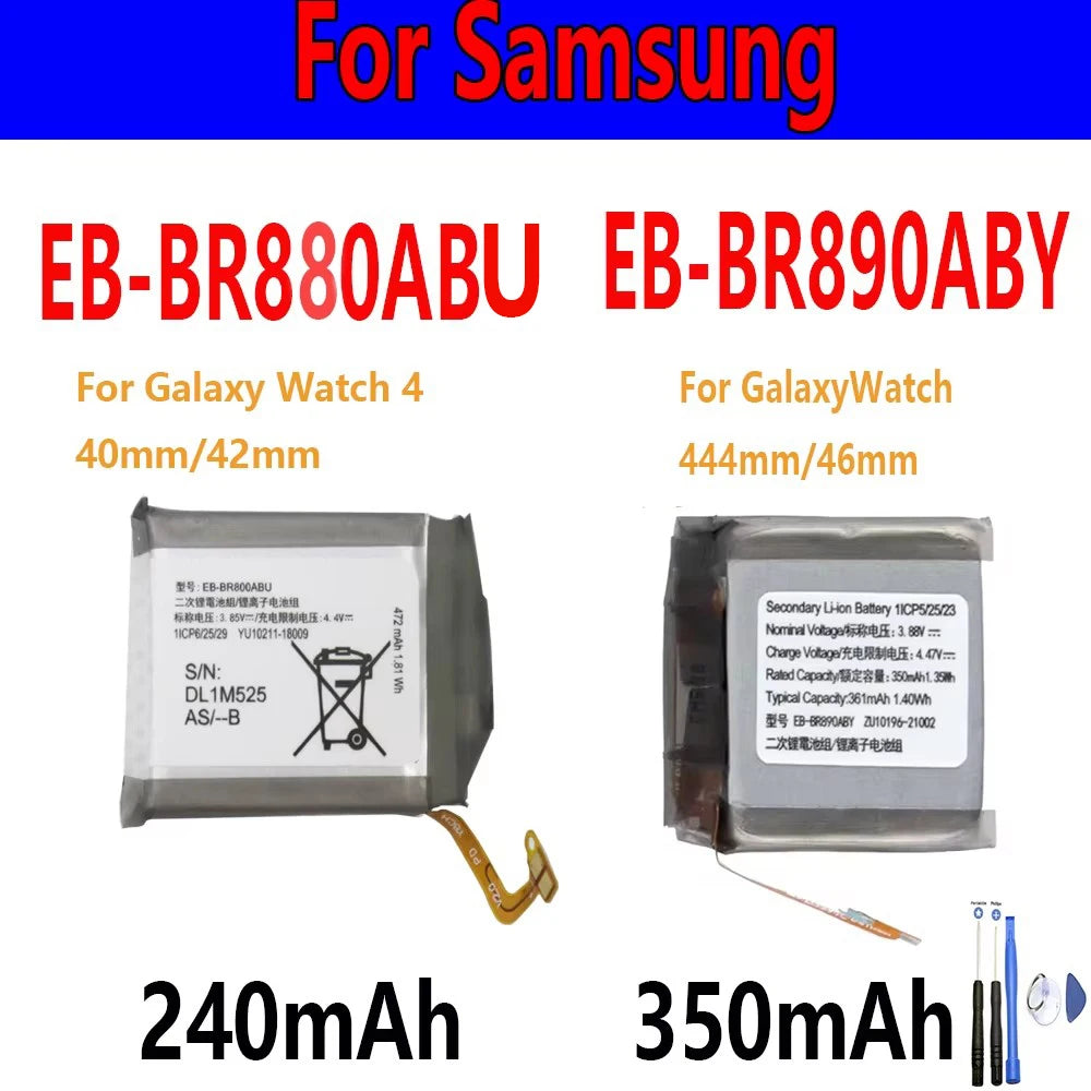 EB-BR880ABY BR890ABY  For Galaxy Watch 4 40mm/42mm R860 R860R865U For Galaxy Watch 4 44mm/46mm R870 SM-R875U+tools