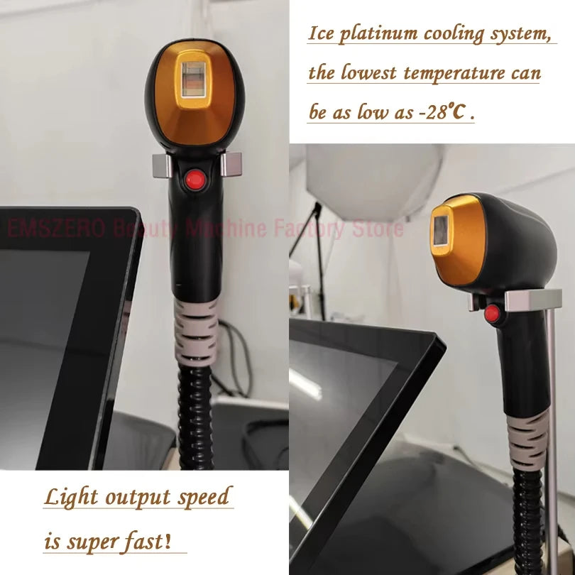 Professional 808nm Diode Laser Hair Removal Machine 3 wave Ice Titanium Painles Permanent Alexandrite Device For Salon Depilador