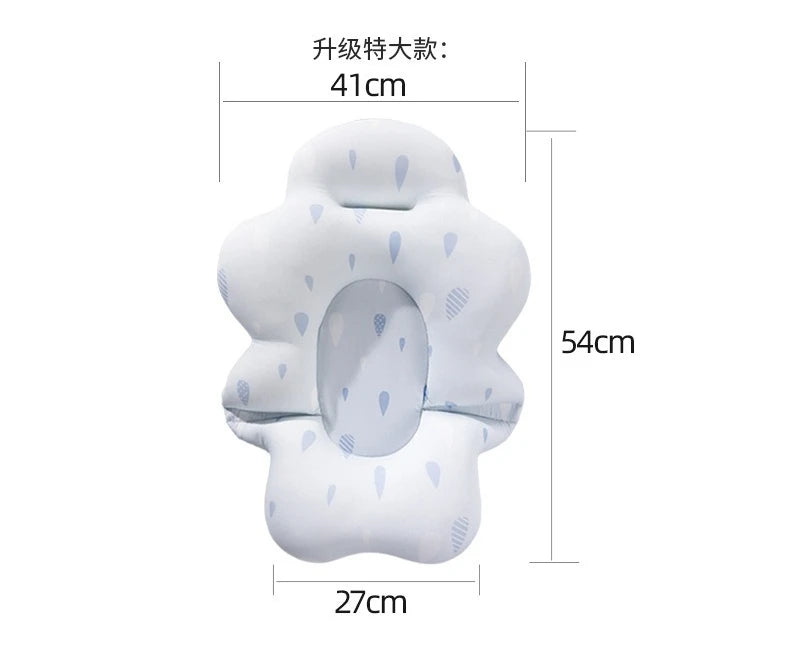 Newborn Bathtub Pad Ajustable Baby Bath Support Seat Mat Shower Cushion Foldable Baby Bath Seat Floating Security Water Pad