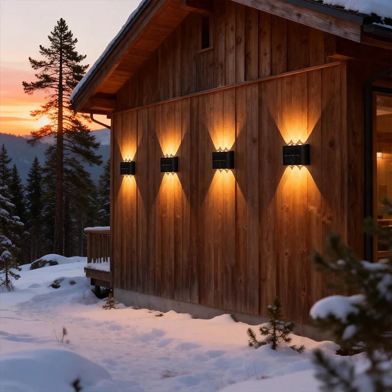 2PCS,Solar LED Lights, Outdoor Lights, Smart Light Sensors and Automatic Switches, Ideal for Courtyards and Hallways