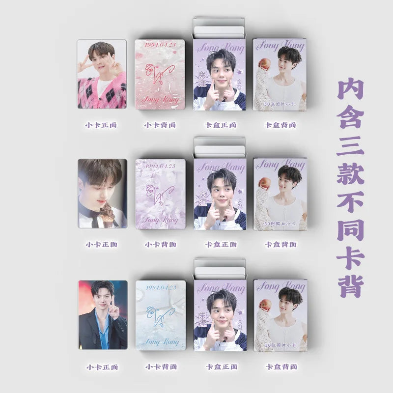 50pcs/set Kang Song Laser Cards Album LOMO Cards Angels And Demons Postcards Holographic Cards Glitter Cards Collectible Gifts