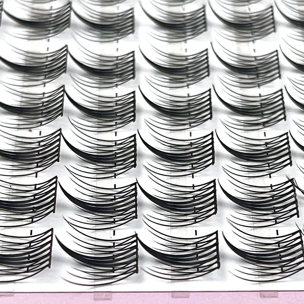 90 Bundles Mink Individual Cluster Lashes 3D Natural Russian Manga Eyelash Extensions DIY Makeup Tool for Women