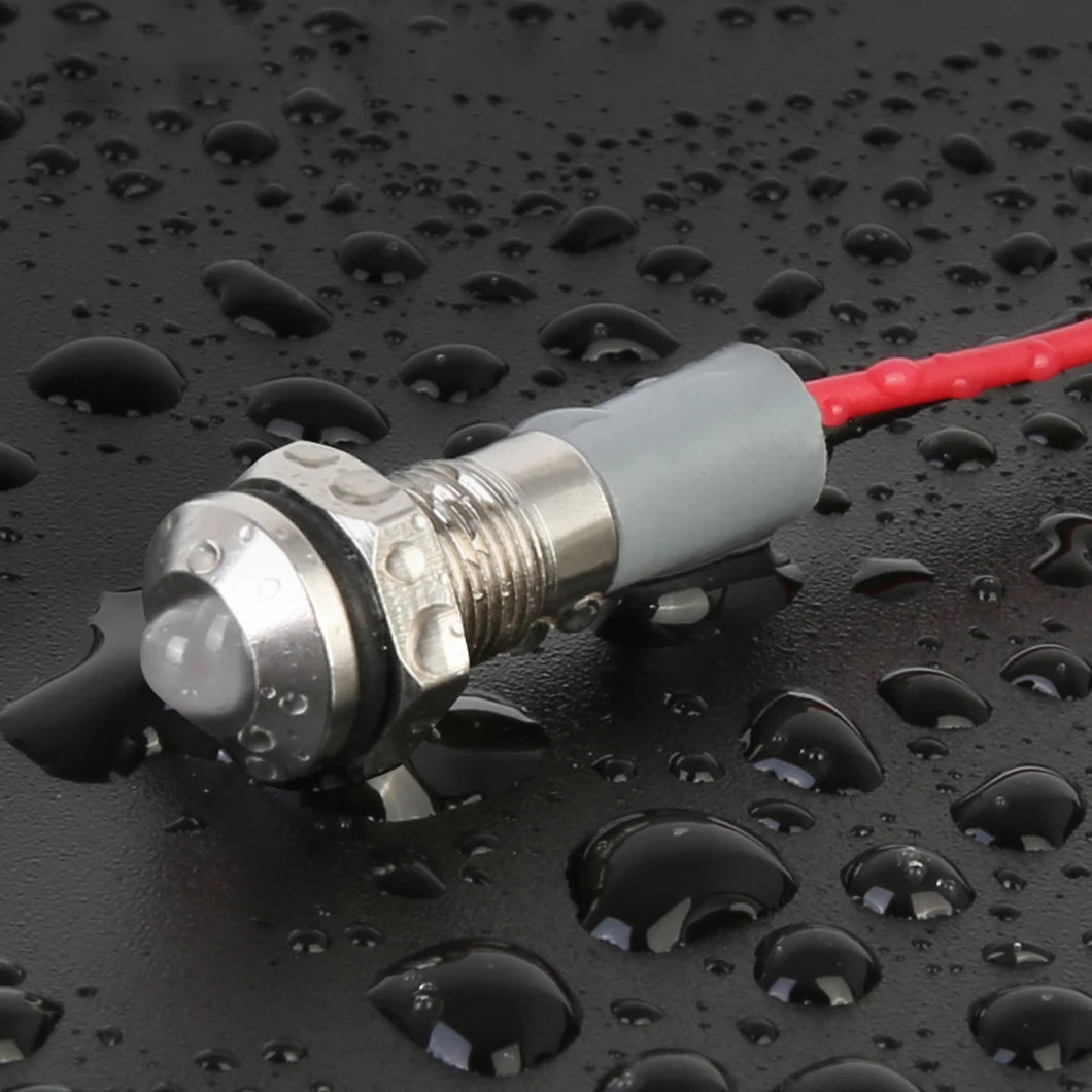 ABILKEEN 20PCS 6MM Mini Industrial Signal Indicator Light 3-6V 12-24V 110V 220V  IP65 Waterproof Metal Pilot Light