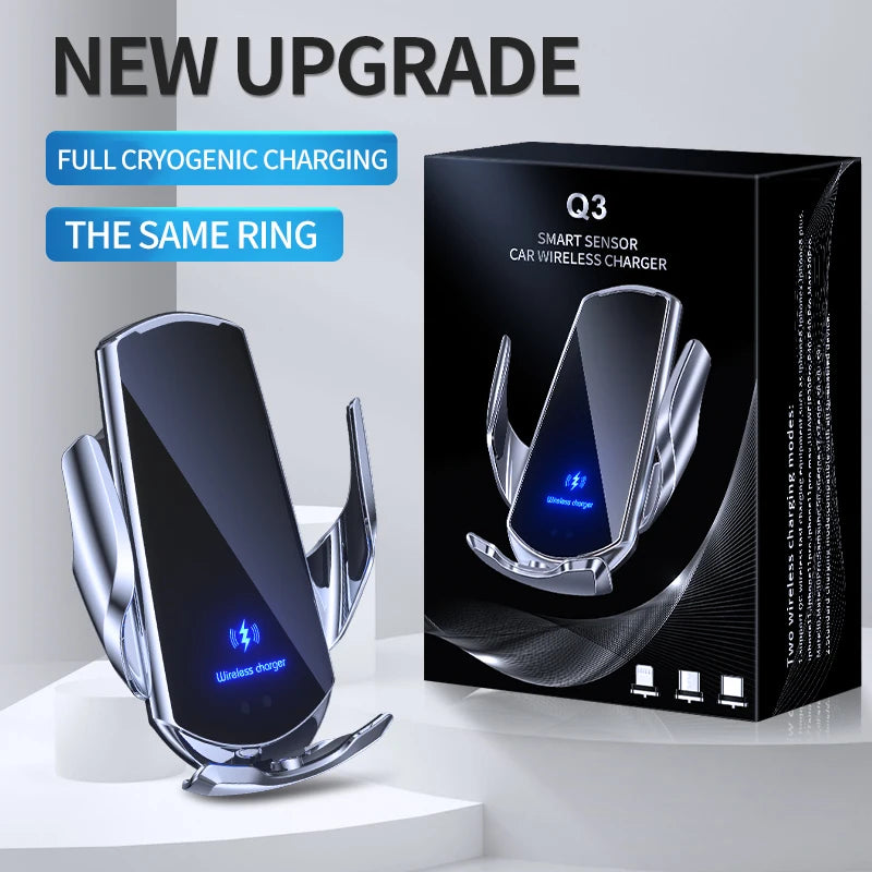 Car Wireless Charger Air Vent Car Phone Holder Fast Charging Station Car Bracket For iPhone 17 16 15 14 Samsung Xiaomi Oppo Vivo