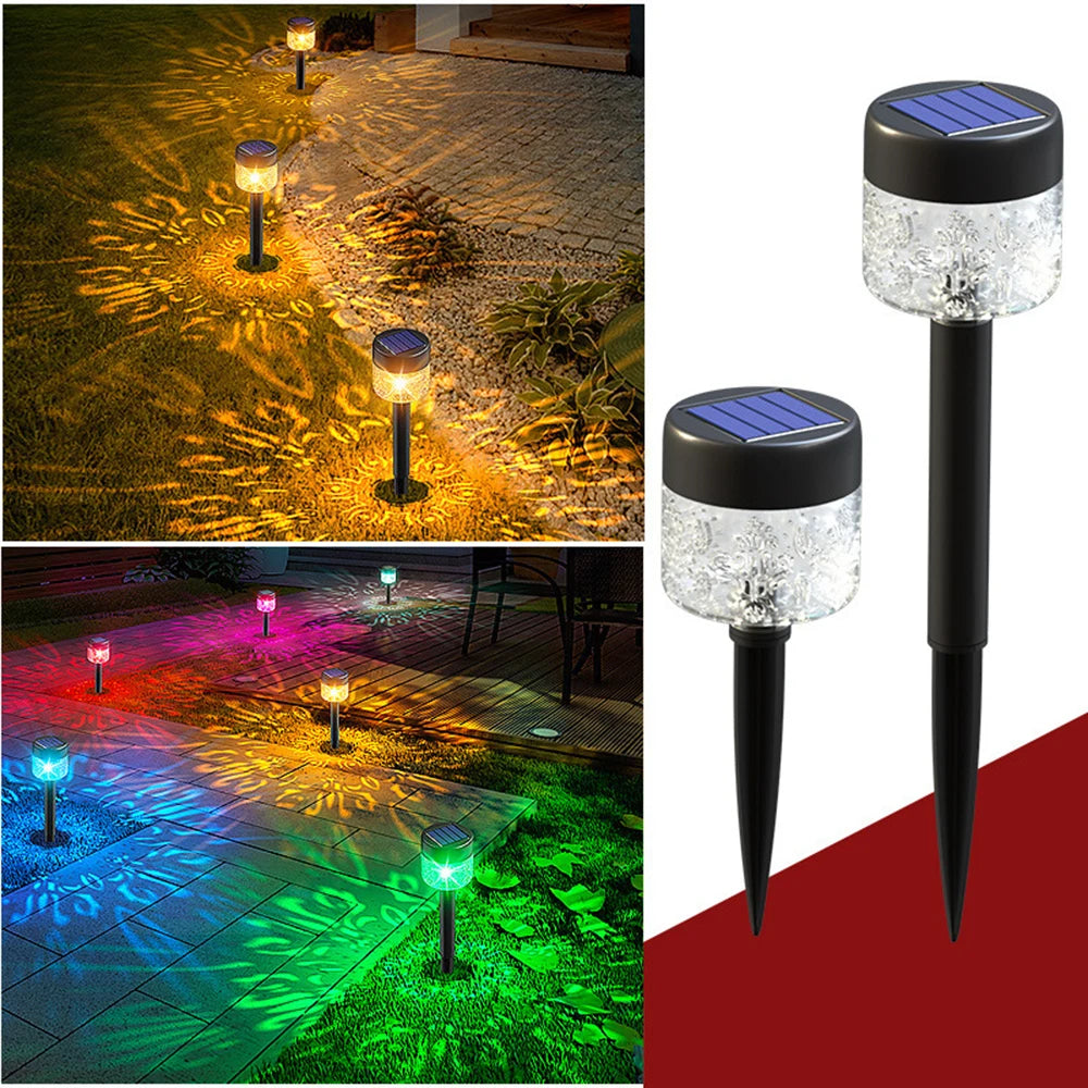 1/2/4PCS Solar Garden Light Lawn Light Home Outdoor Waterproof Decoration Yard Villa Garden Layout Plug Lamp Shadow Lamp