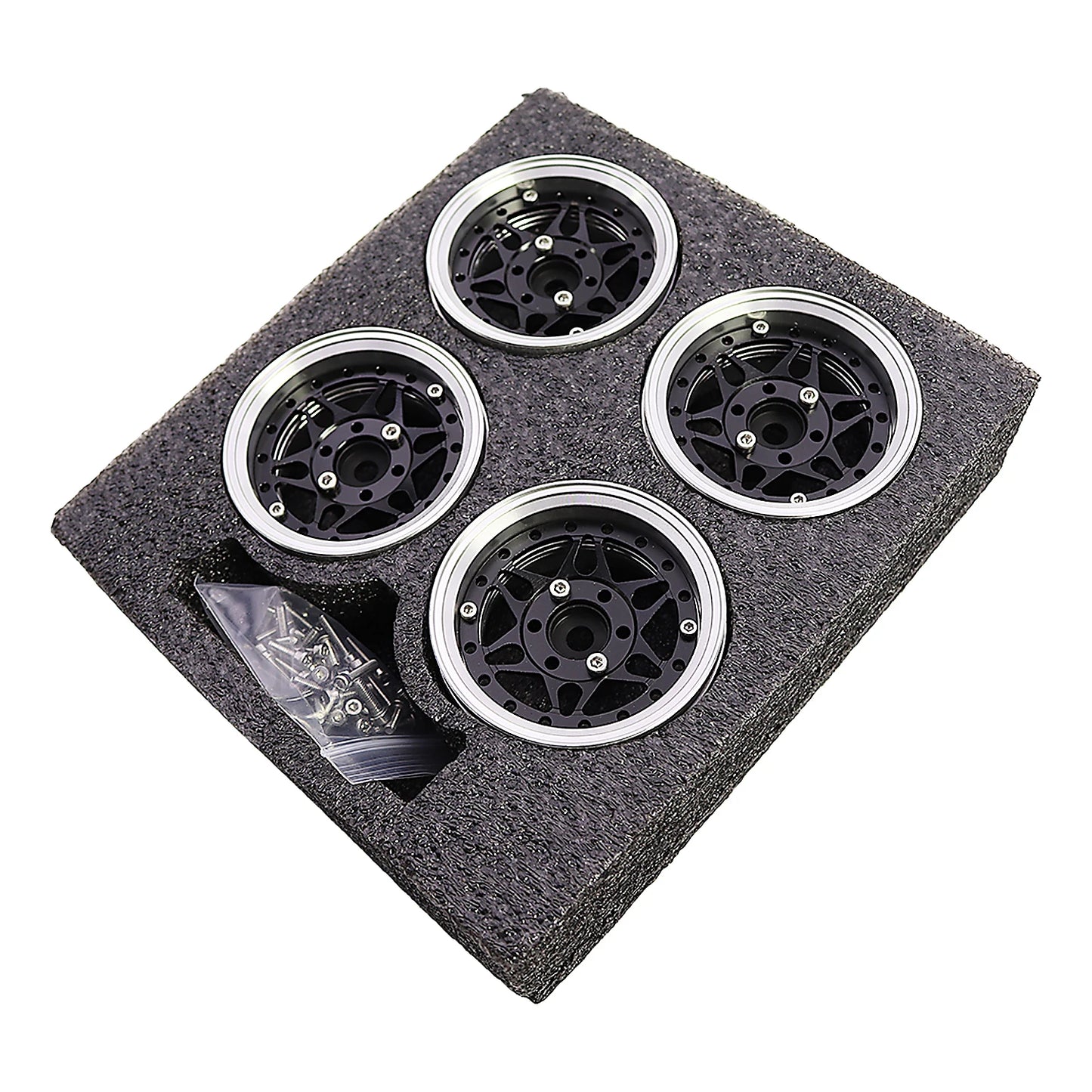 1.9" Adjustable Offset CNC Aluminum Beadlock Wheels for 1/10 RC Crawler TRX4 TRX6 SCX10 GEN8 RC4WD D90 Upgrade Parts