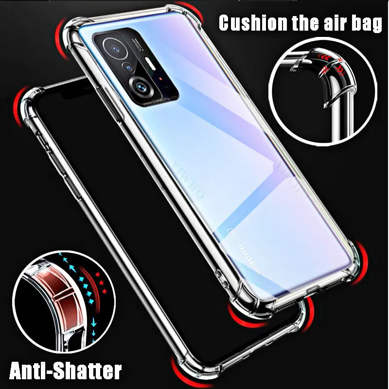 For Xiaomi 11T Clear Phone Soft Case HD Transparent for Xiaomi 11 T 6.67" 21081111RG Shockproof Anti-Scratch Covers Shell Safety