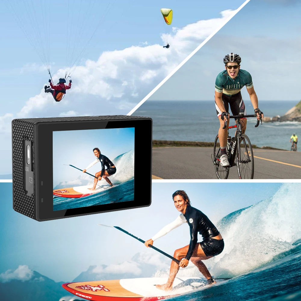 Action Camera Ultra HD 4K30FPS 16.0MP Wi-Fi 2.0" Screen 170D DVR Webcam Underwater 30M Helmet Video Recording Sport Camera
