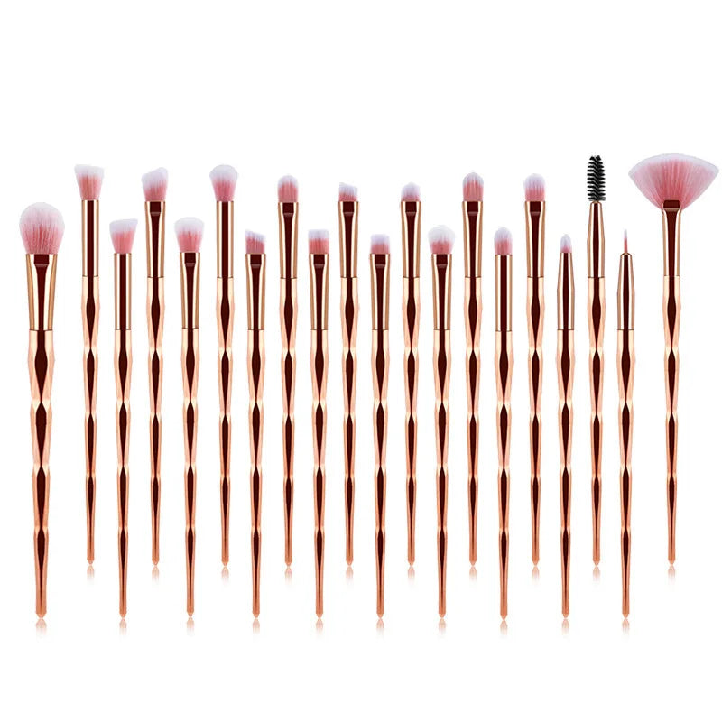 Diamond Makeup Brushes Set Beauty Make Up Brush Tool Cosmetic Powder Foundation Blending Eye Shadow Eyebrow Eyelash Brush