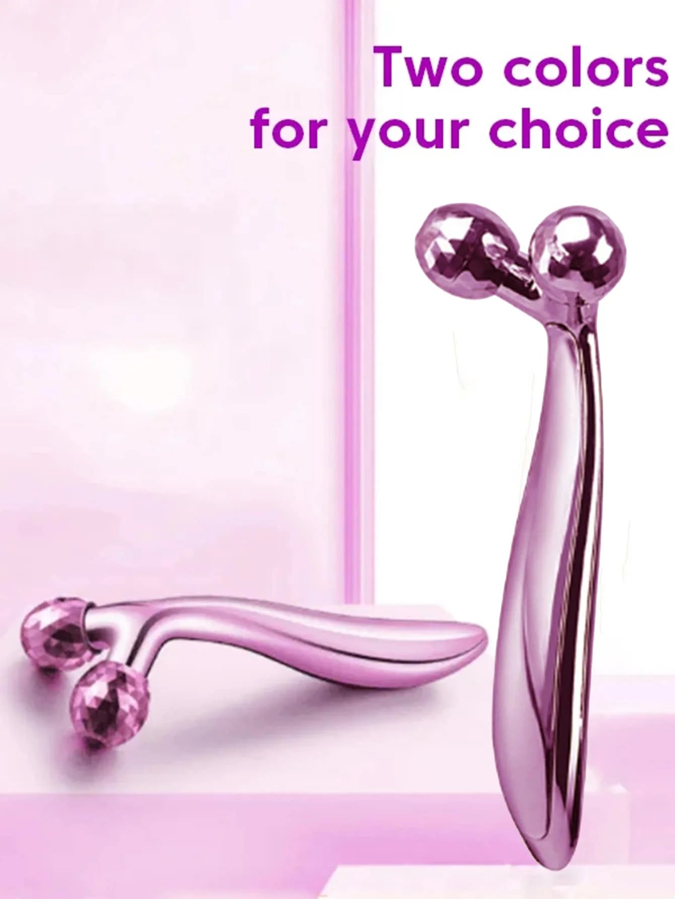 3D Roller Massager Facial Manual Rotating Massager Y-Shape Face Lifting Wrinkle Reducing Massager Body Relaxation Massage Tool